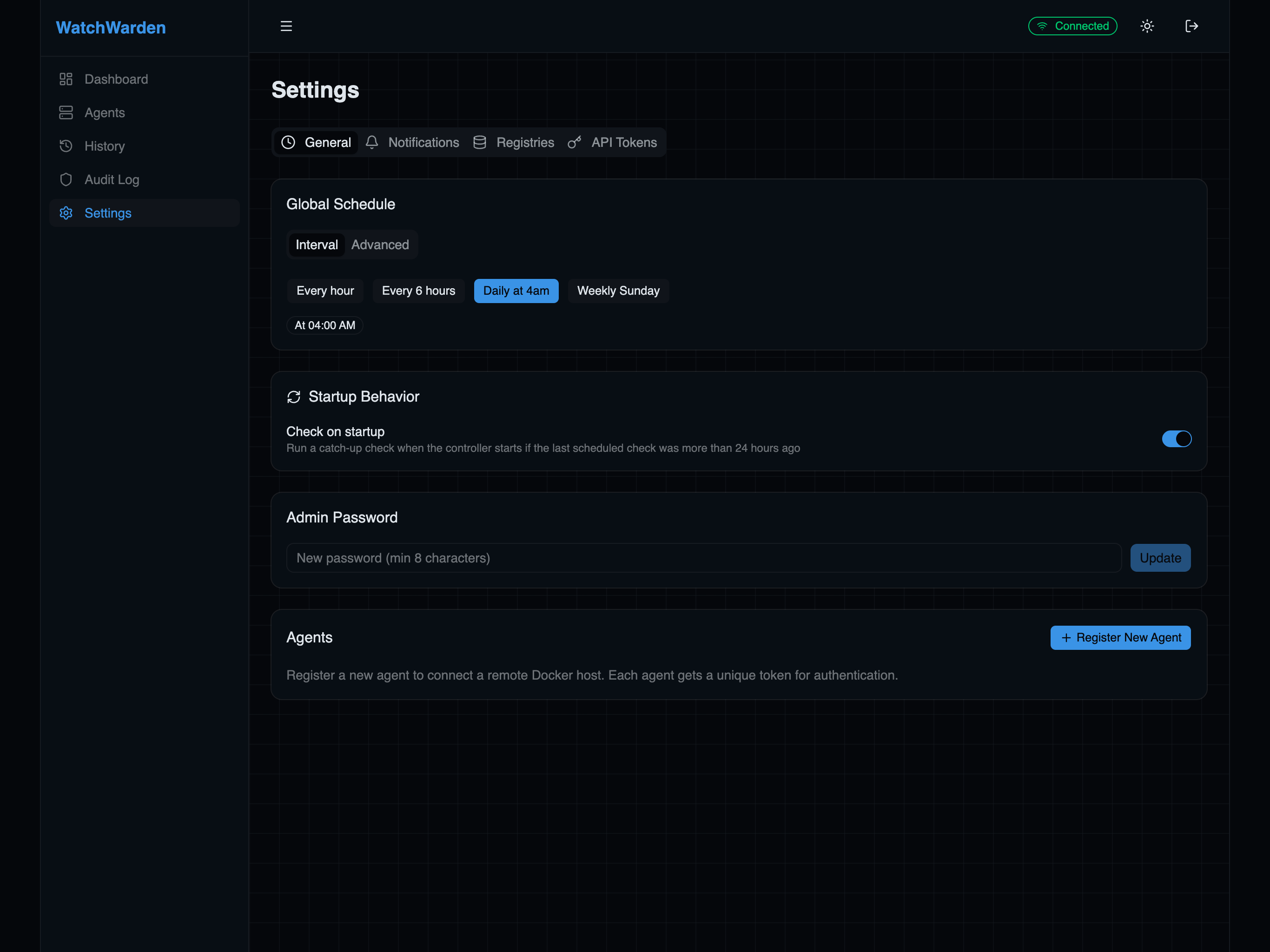 Settings — General