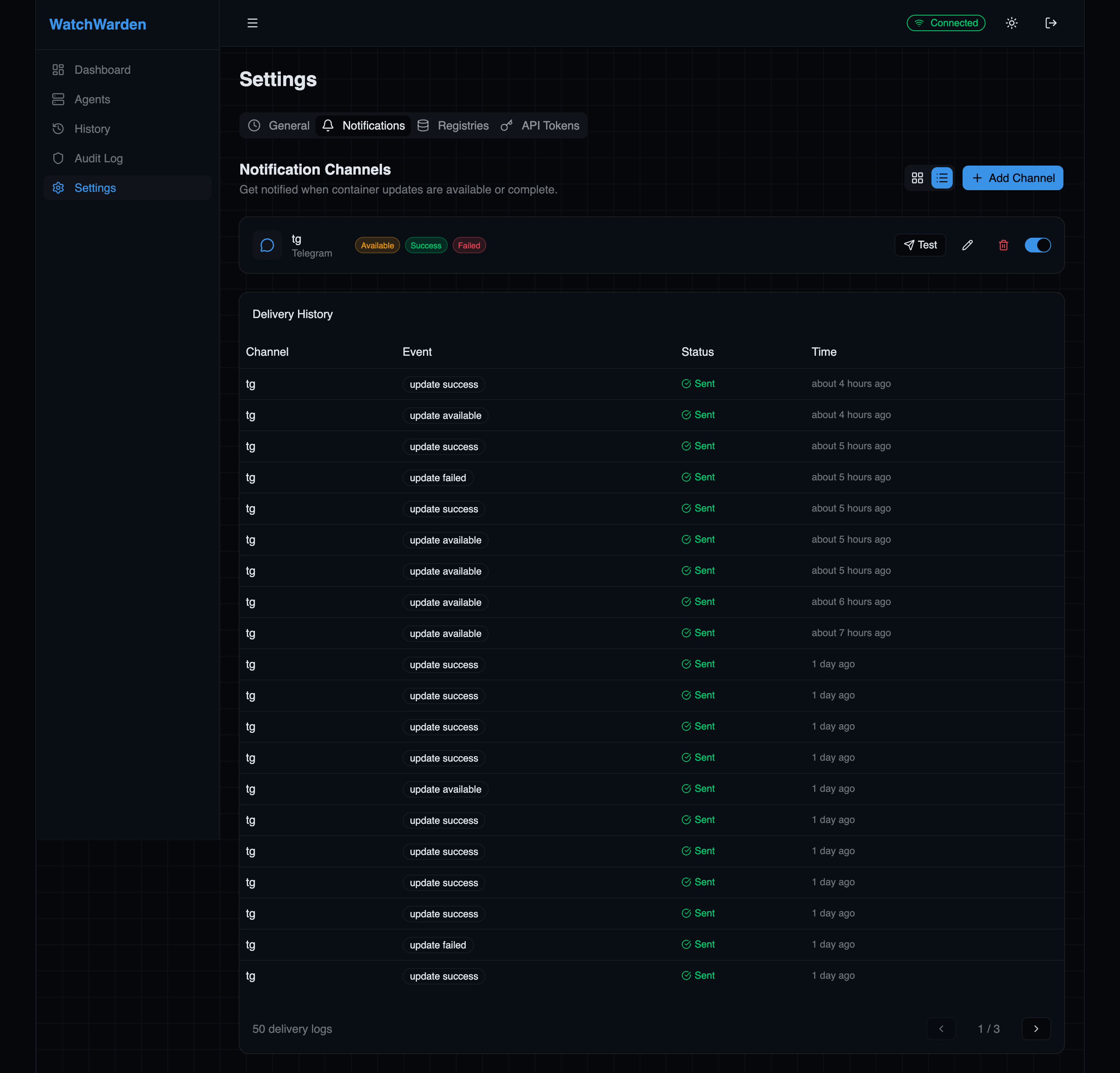 Settings — Notifications
